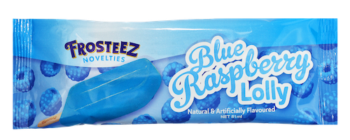 Blue Raspberry Lolly Packaging